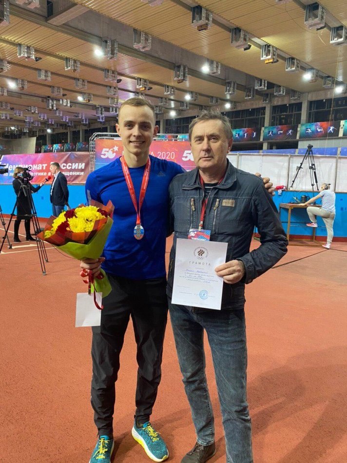 Н.Вербицкий завоевал серебро на Чемпионате России по легкой атлетике