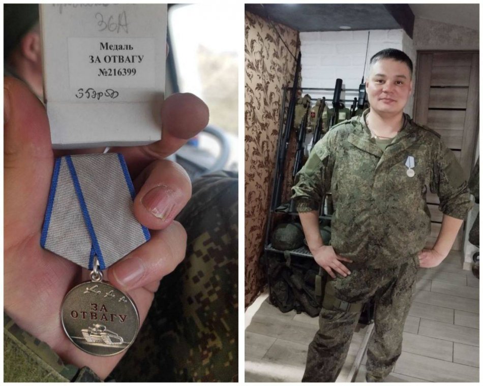 Военнослужащего из Бурятии наградили медалью «За отвагу»